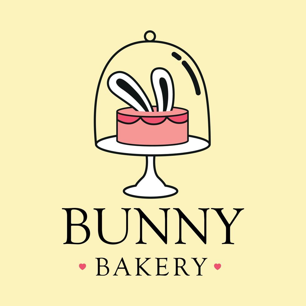 bunny bakkerij logo vector pictogram illustratie