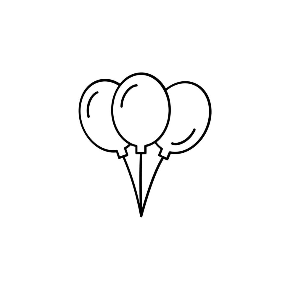 ballon dunne lijn pictogram vector illustratie logo sjabloon. geschikt voor vele doeleinden.