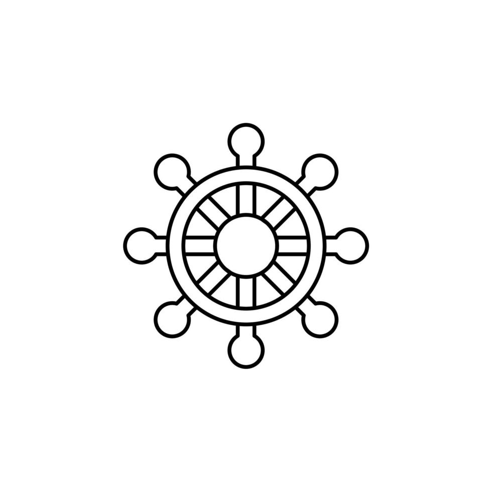 roer, nautische, schip, boot dunne lijn pictogram vector illustratie logo sjabloon. geschikt voor vele doeleinden.
