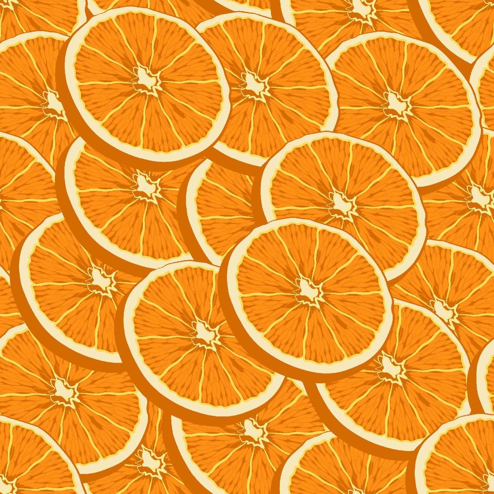 zomer naadloos patroon met sappige verse sinaasappelen. heldere zomerstemming, print voor achtergrond en textiel vector