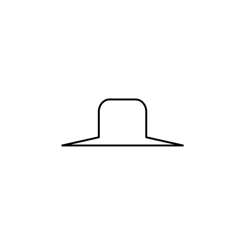 hoed, accessoire, mode dunne lijn pictogram vector illustratie logo sjabloon. geschikt voor vele doeleinden.
