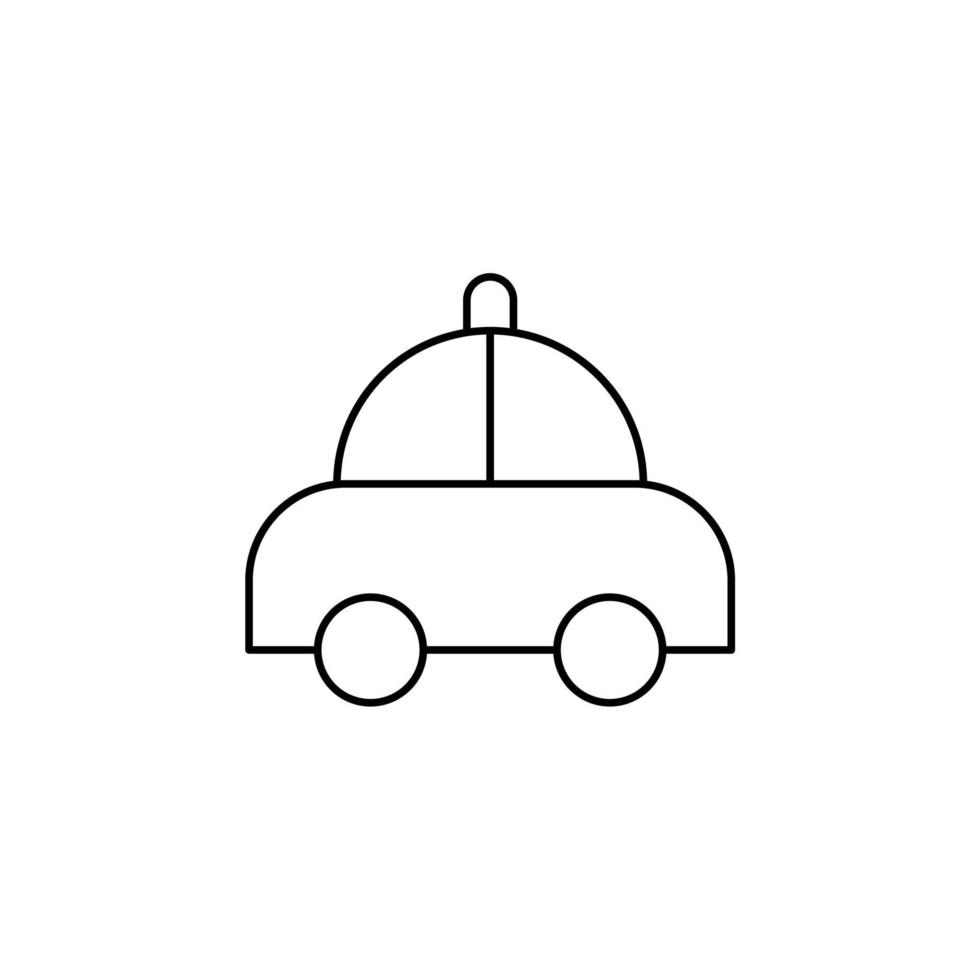 cab, taxi, reizen, vervoer dunne lijn vector illustratie logo pictogrammalplaatje. geschikt voor vele doeleinden.