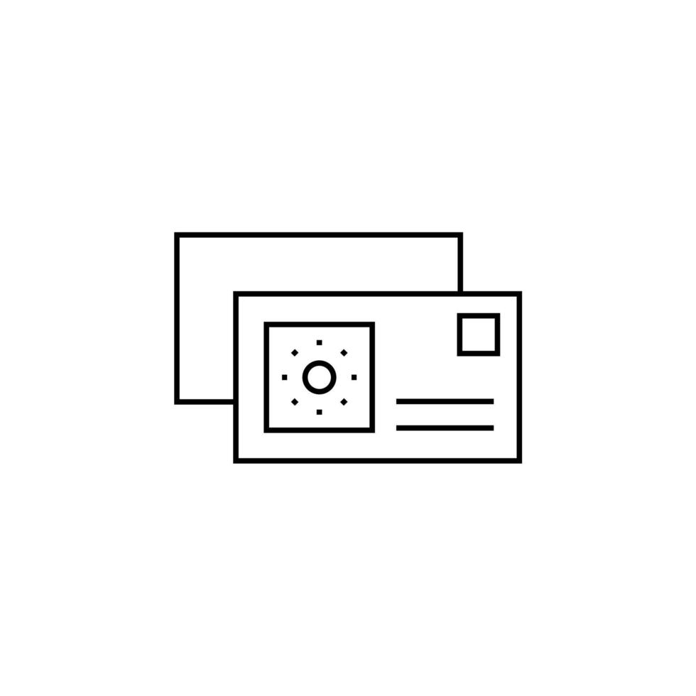 post, brief, mail, briefkaart dunne lijn pictogram vector illustratie logo sjabloon. geschikt voor vele doeleinden.