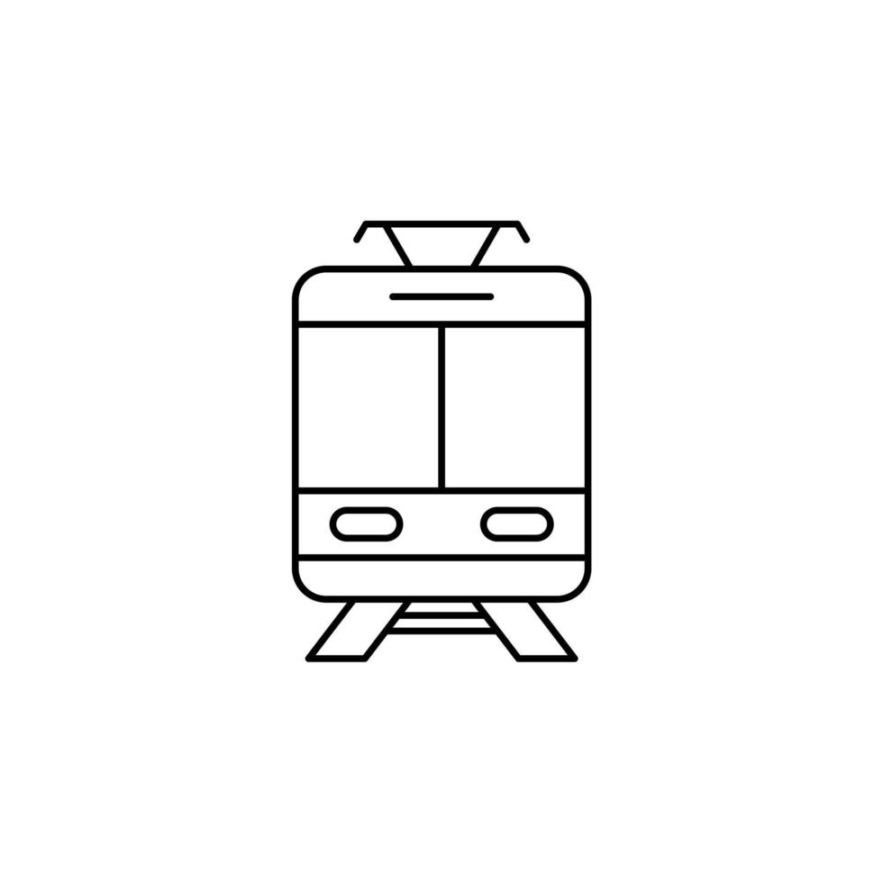 trein, locomotief, vervoer dunne lijn vector illustratie logo pictogrammalplaatje. geschikt voor vele doeleinden.
