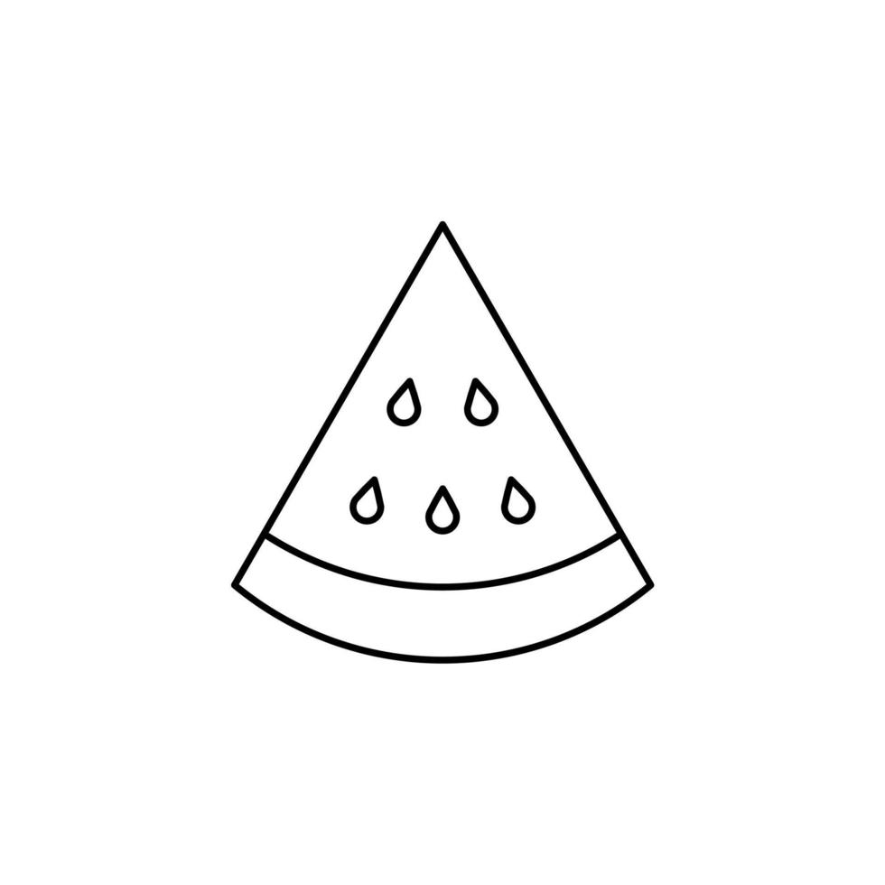 watermeloen dunne lijn pictogram vector illustratie logo sjabloon. geschikt voor vele doeleinden.