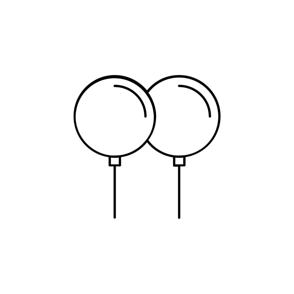 ballon dunne lijn pictogram vector illustratie logo sjabloon. geschikt voor vele doeleinden.