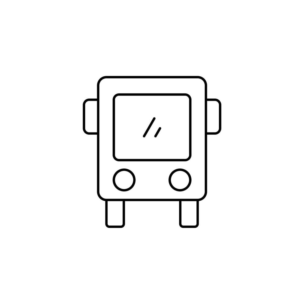 bus, autobus, openbaar vervoer dunne lijn vector illustratie logo pictogrammalplaatje. geschikt voor vele doeleinden.
