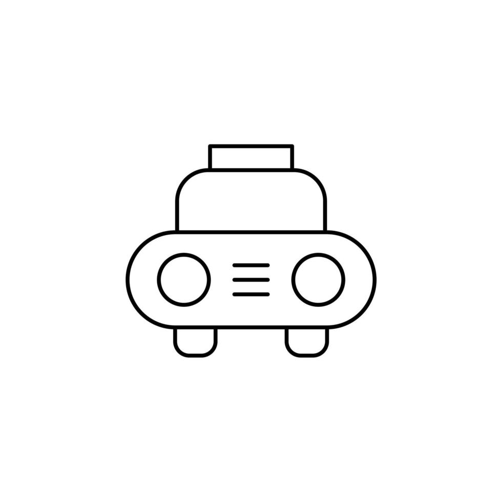 cab, taxi, reizen, vervoer dunne lijn vector illustratie logo pictogrammalplaatje. geschikt voor vele doeleinden.