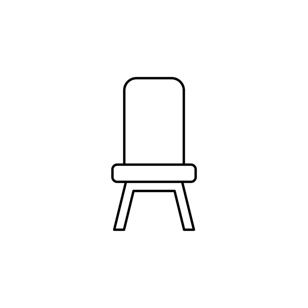 stoel, stoel dunne lijn pictogram vector illustratie logo sjabloon. geschikt voor vele doeleinden.