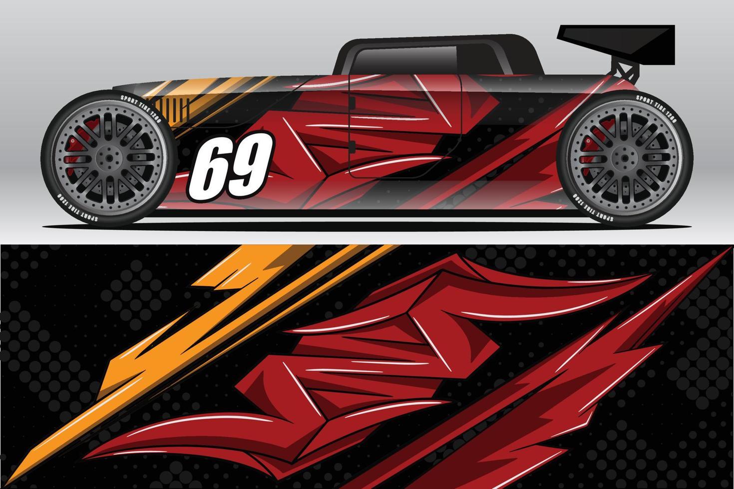 auto wrap sticker ontwerpen voor race livery of dagelijkse auto vinyl sticker vector