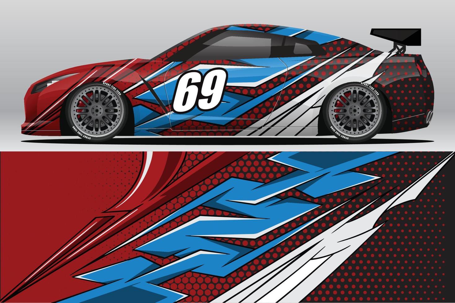 auto wrap sticker ontwerpen voor race livery of dagelijkse auto vinyl sticker vector