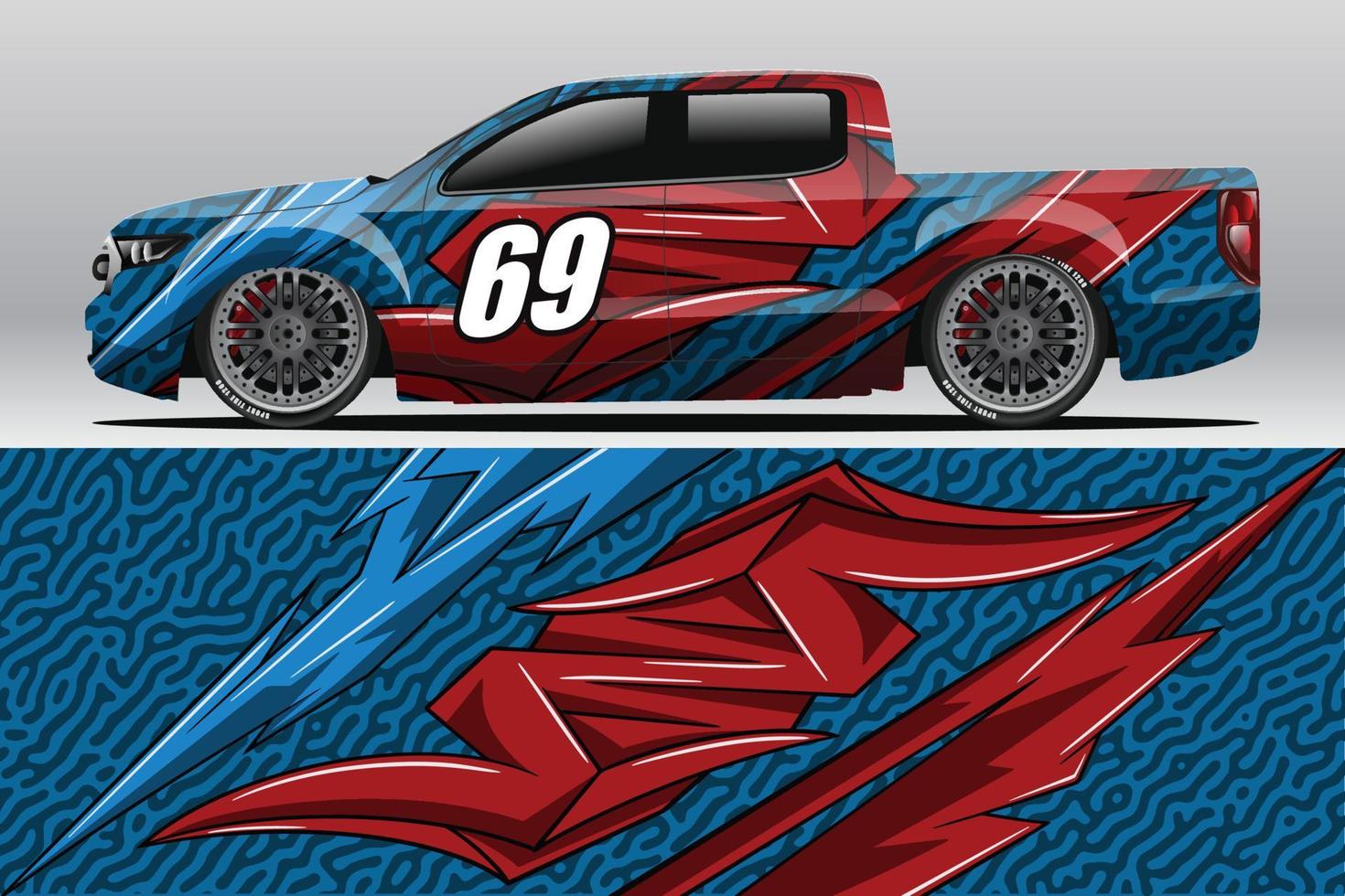 auto wrap sticker ontwerpen voor race livery of dagelijkse auto vinyl sticker vector