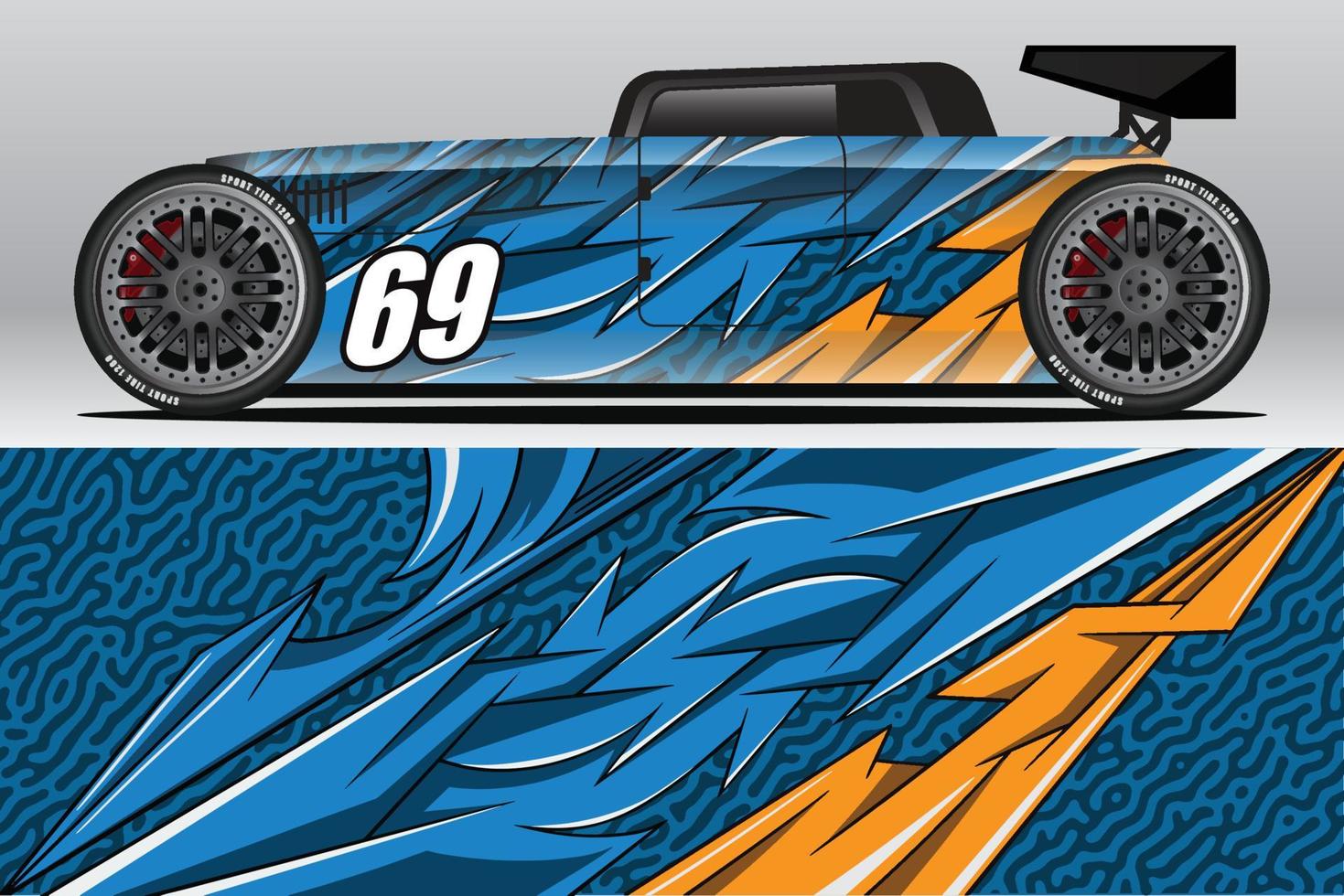 abstracte race auto wrap sticker ontwerp en sport achtergrond voor dagelijks gebruik racing livery of auto vinyl stickers vector