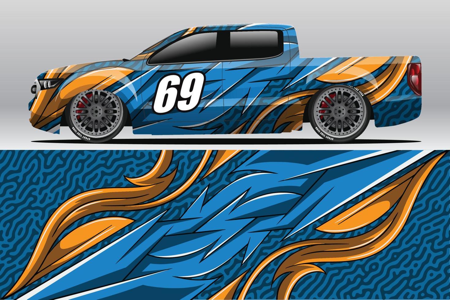 abstracte race auto wrap sticker ontwerp en sport achtergrond voor dagelijks gebruik racing livery of auto vinyl stickers vector