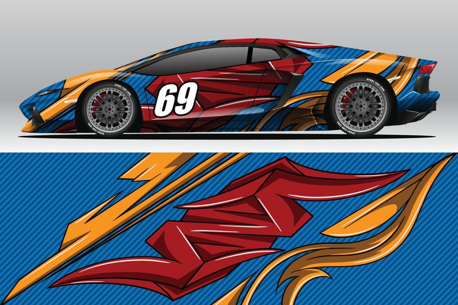 abstracte race auto wrap sticker ontwerp en sport achtergrond voor dagelijks gebruik racing livery of auto vinyl stickers vector