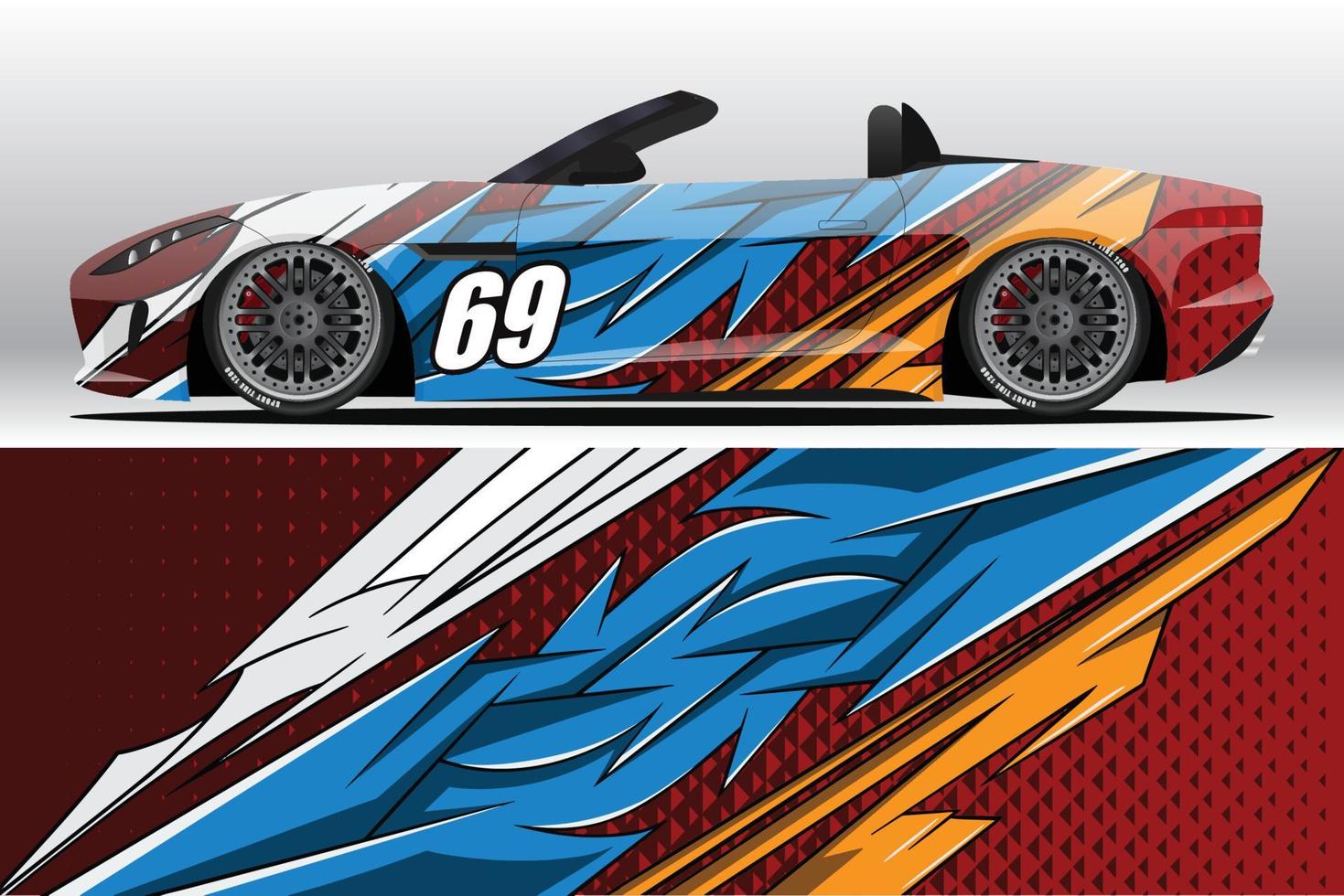 abstracte race auto wrap sticker ontwerp en sport achtergrond voor dagelijks gebruik racing livery of auto vinyl stickers vector