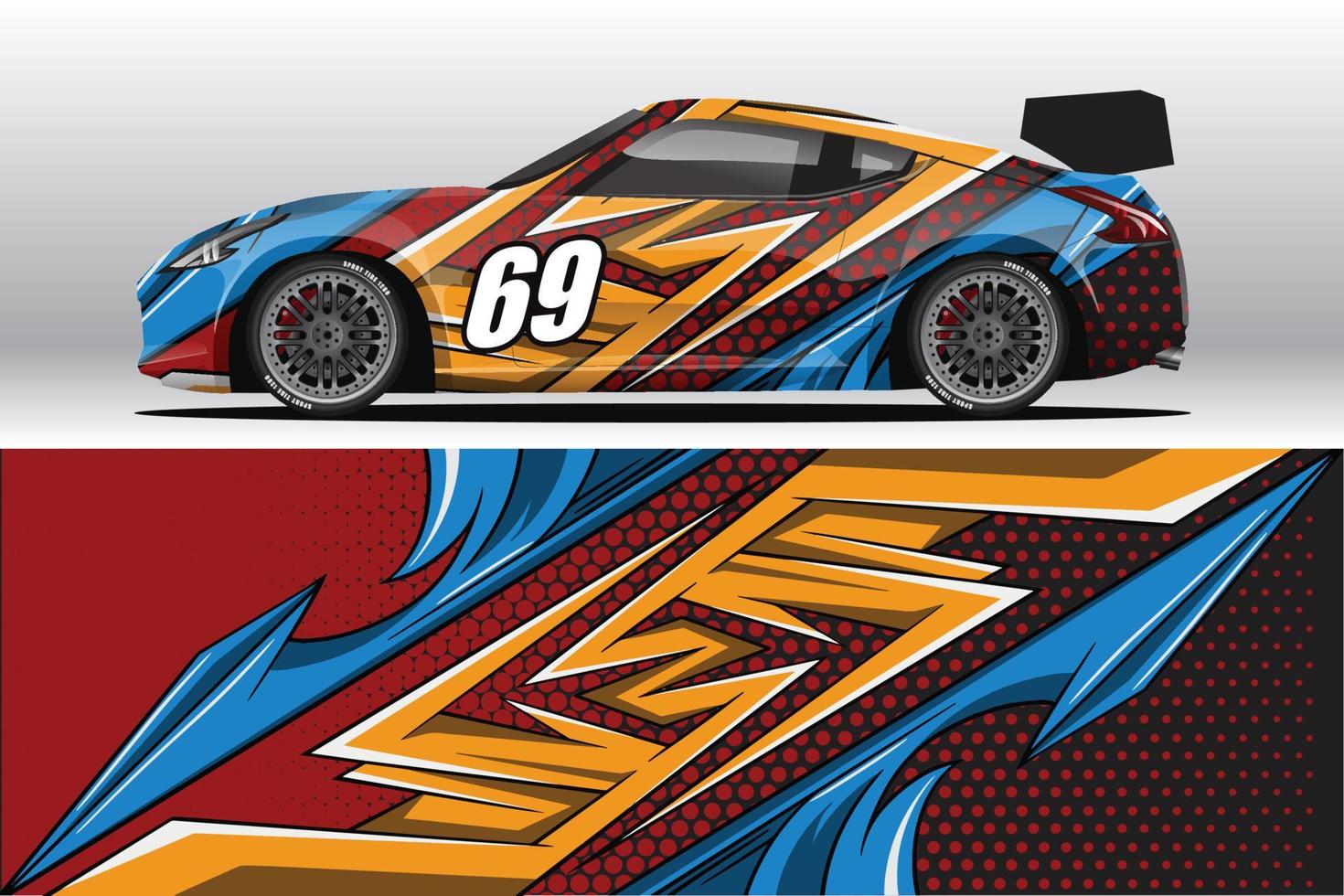 abstracte race auto wrap sticker ontwerp en sport achtergrond voor dagelijks gebruik racing livery of auto vinyl stickers vector