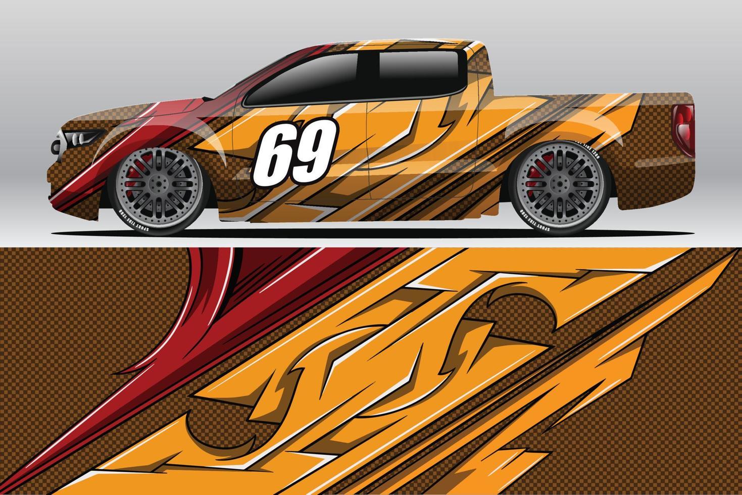 abstracte race auto wrap sticker ontwerp en sport achtergrond voor dagelijks gebruik racing livery of auto vinyl stickers vector