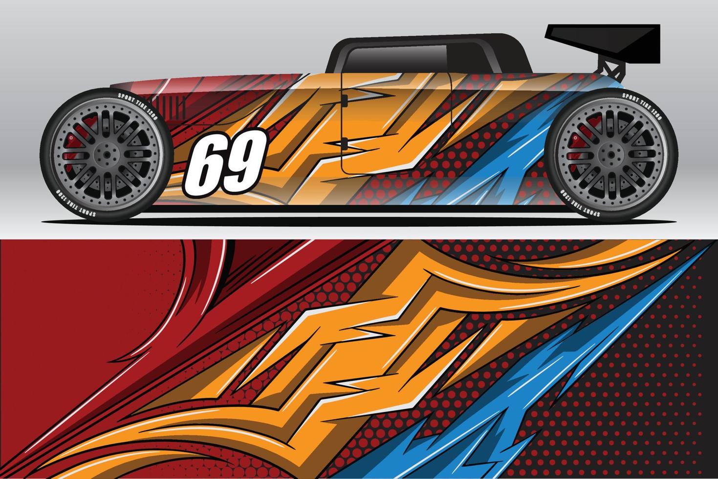 abstracte race auto wrap sticker ontwerp en sport achtergrond voor dagelijks gebruik racing livery of auto vinyl stickers vector