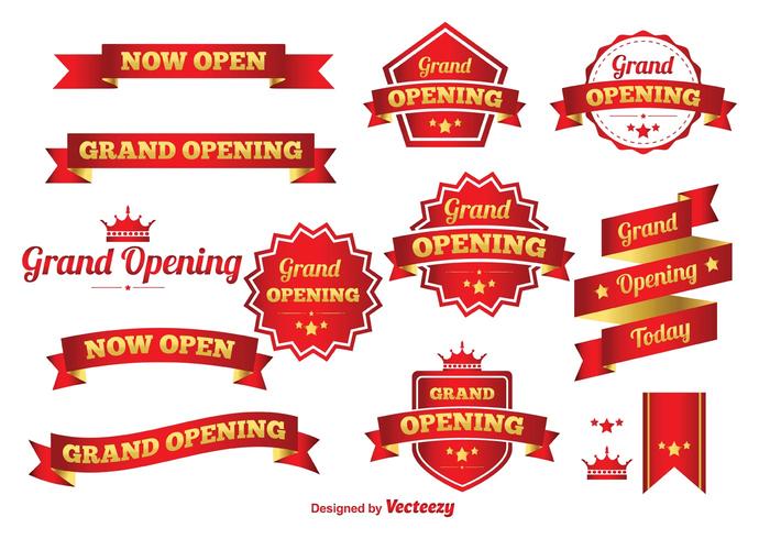 Grand Opening Vector Banners