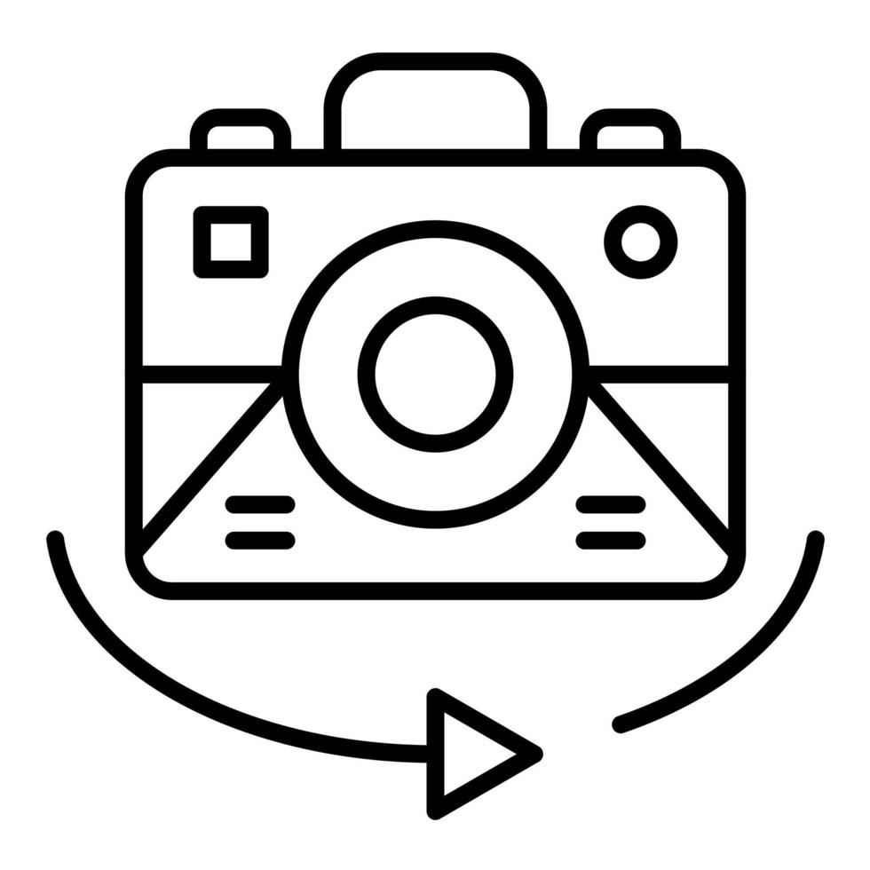 vr camera lijn icoon vector