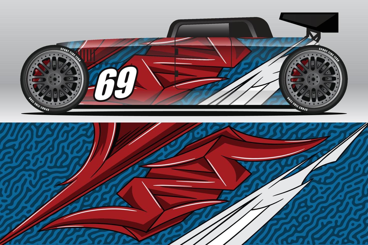 auto wrap sticker ontwerpen voor race livery of dagelijkse auto vinyl sticker vector