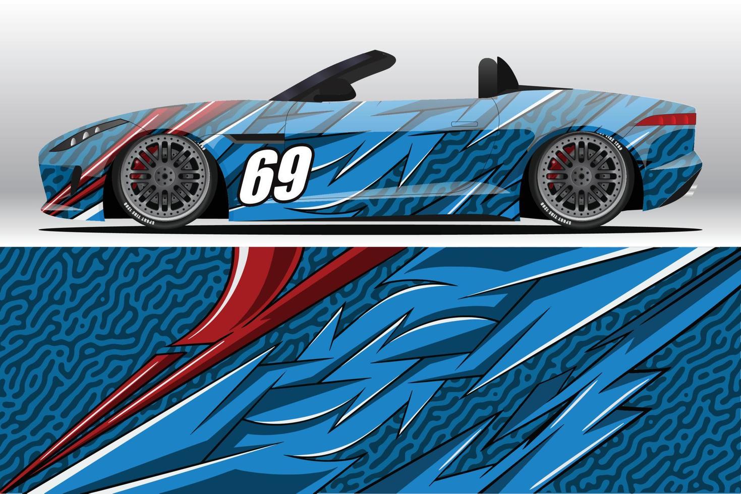 auto wrap sticker ontwerpen voor race livery of dagelijkse auto vinyl sticker vector