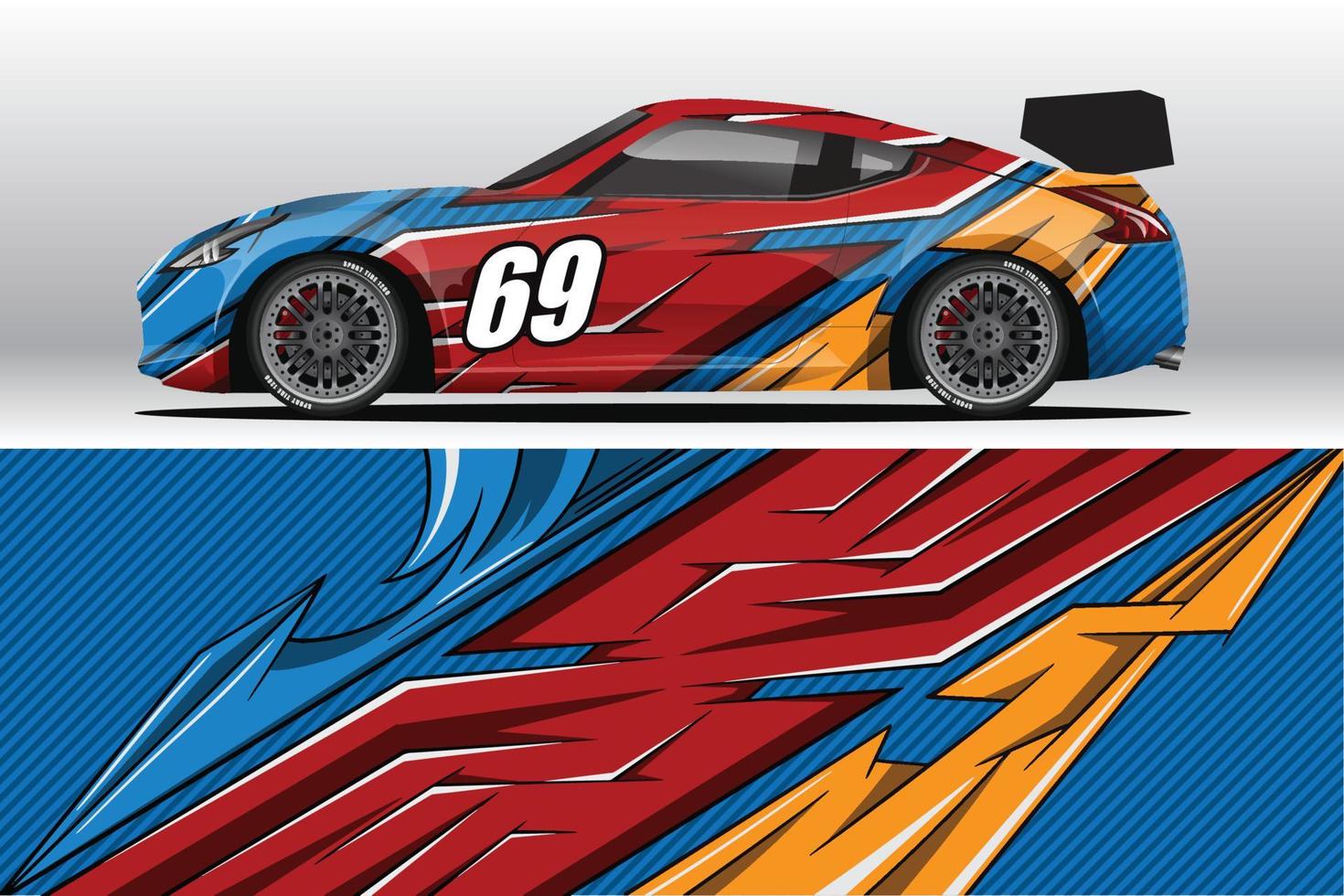 abstracte race auto wrap sticker ontwerp en sport achtergrond voor dagelijks gebruik racing livery of auto vinyl stickers vector