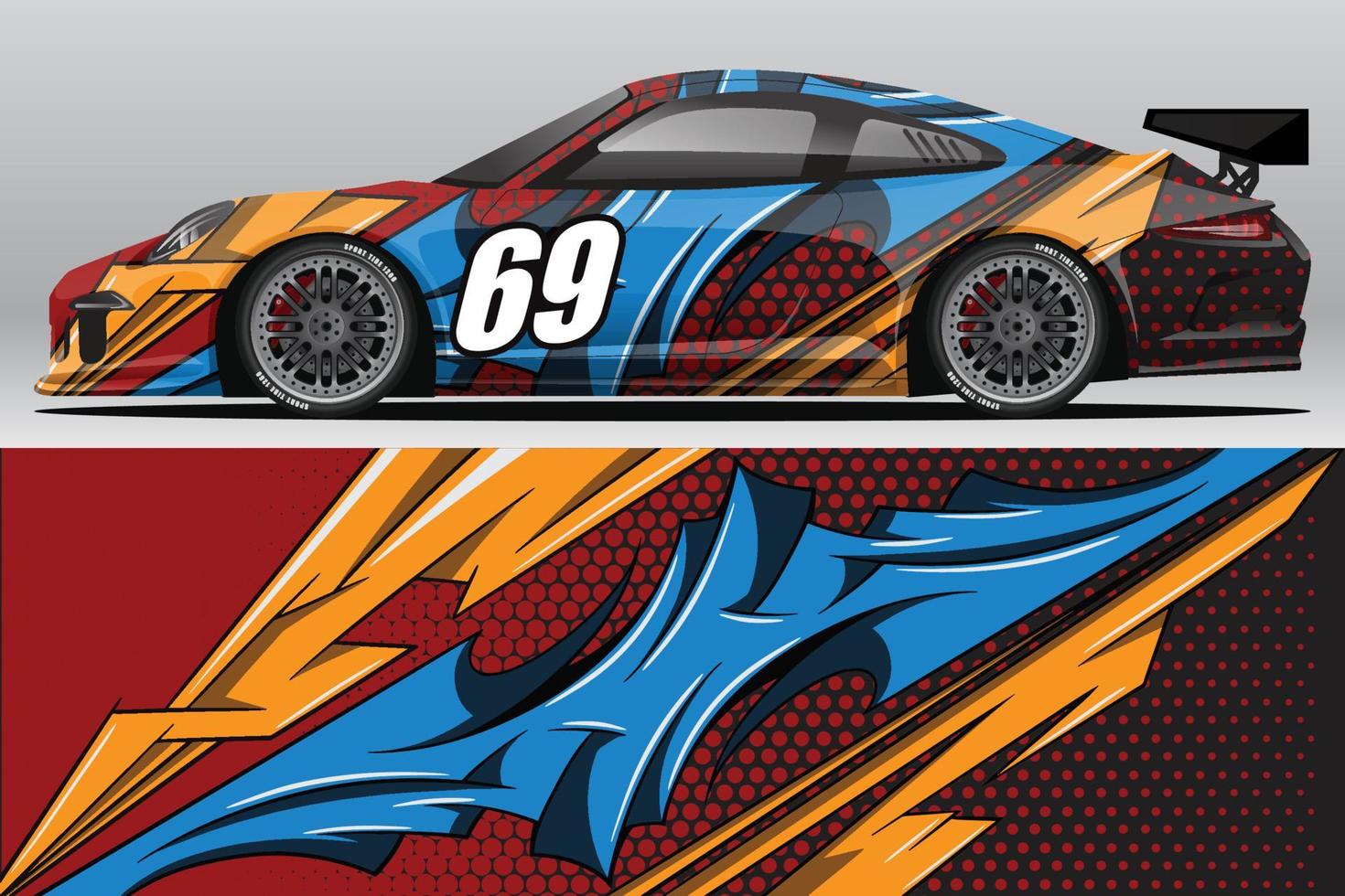 abstracte race auto wrap sticker ontwerp en sport achtergrond voor dagelijks gebruik racing livery of auto vinyl stickers vector