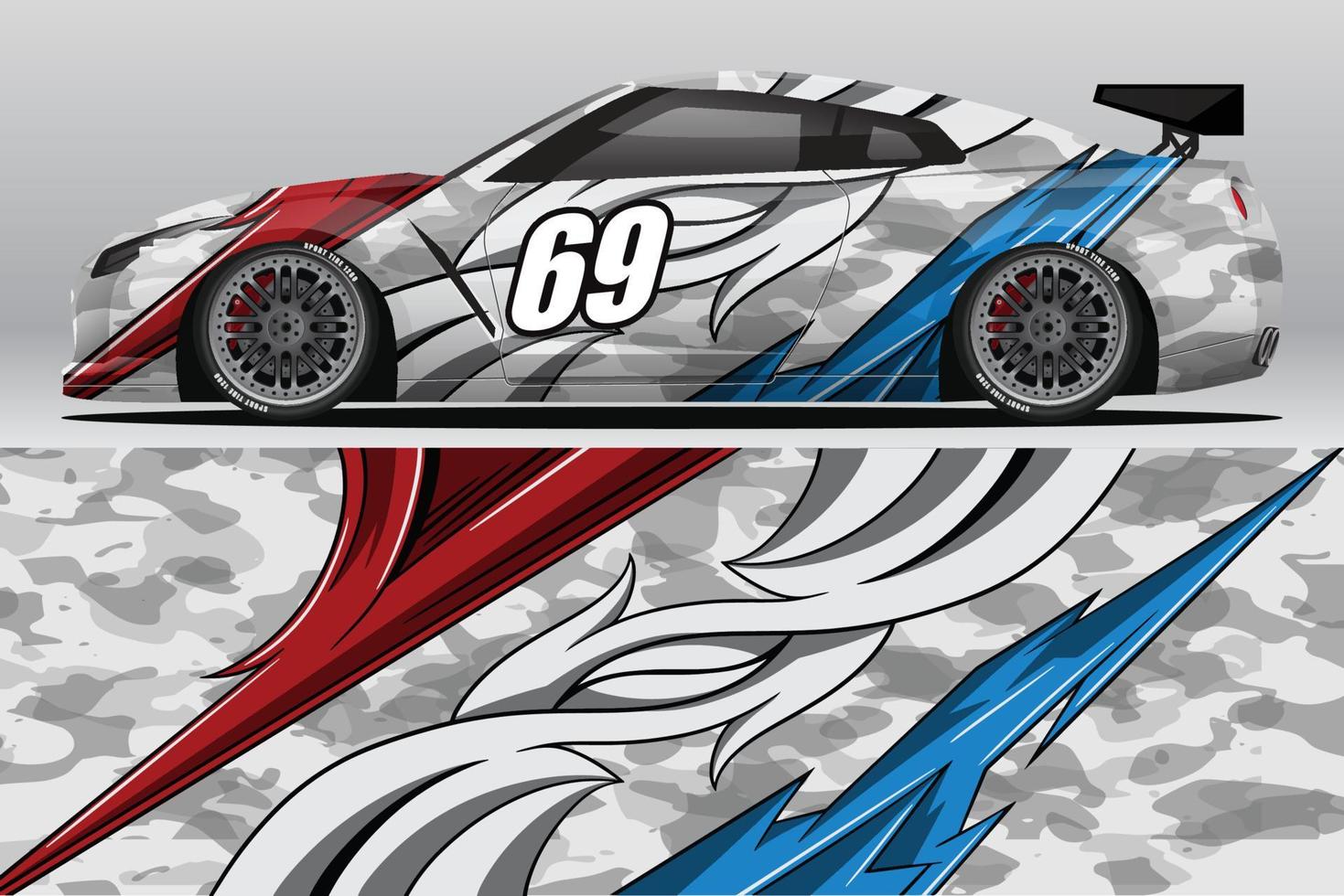 abstracte race auto wrap sticker ontwerp en sport achtergrond voor dagelijks gebruik racing livery of auto vinyl stickers vector