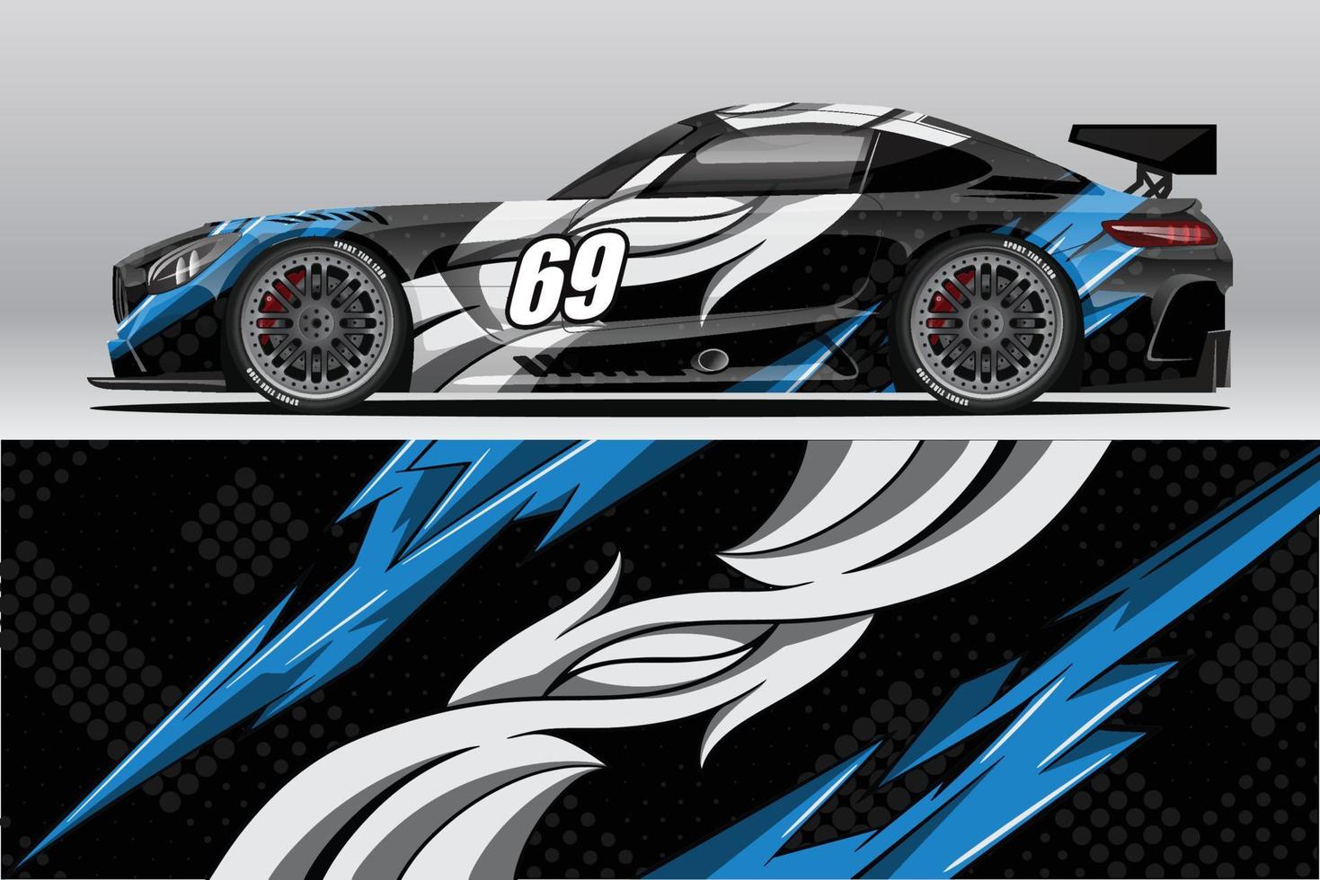 auto wrap sticker ontwerpen voor race livery of dagelijkse auto vinyl sticker vector