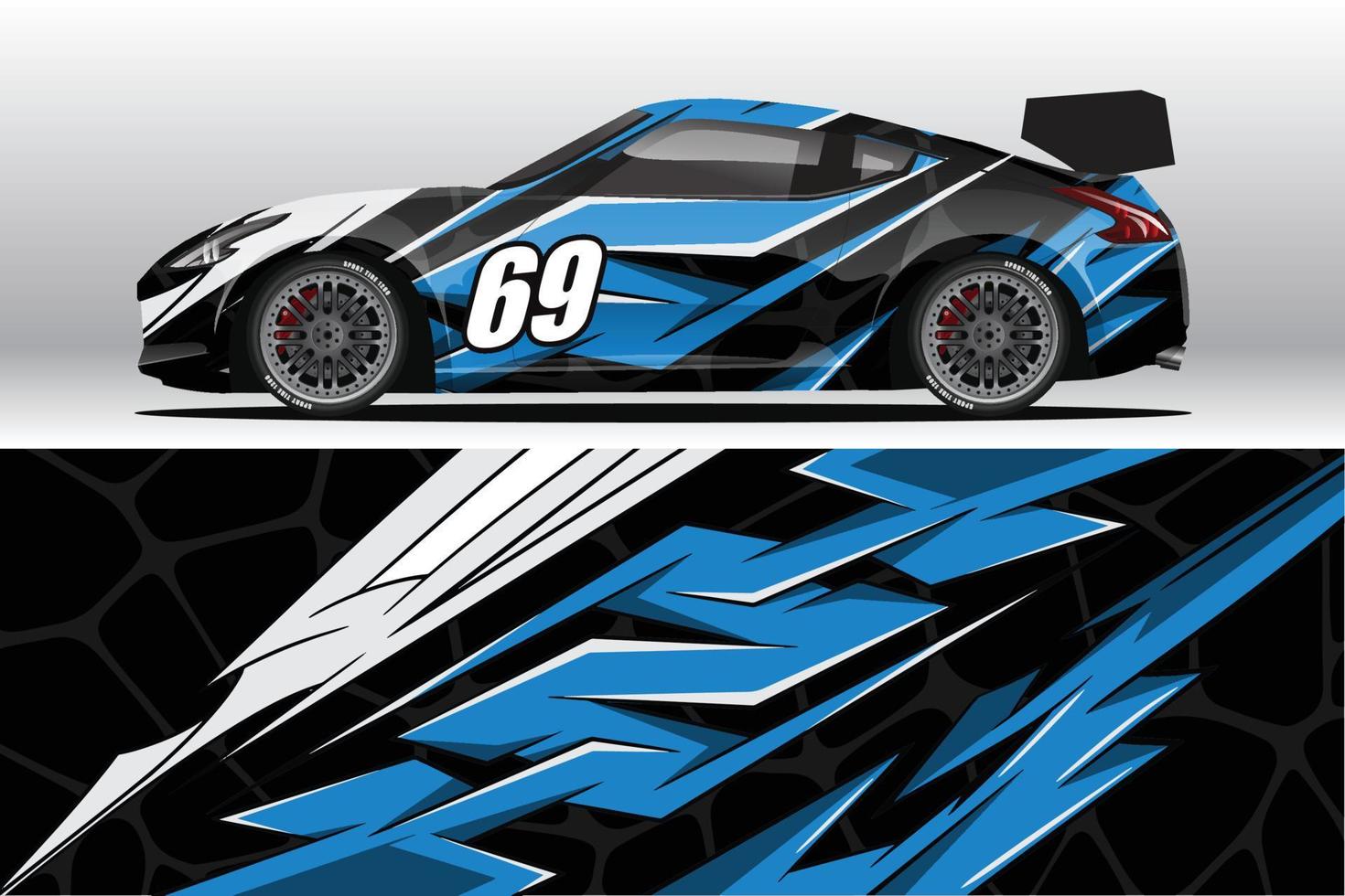 auto wrap sticker ontwerpen voor race livery of dagelijkse auto vinyl sticker vector