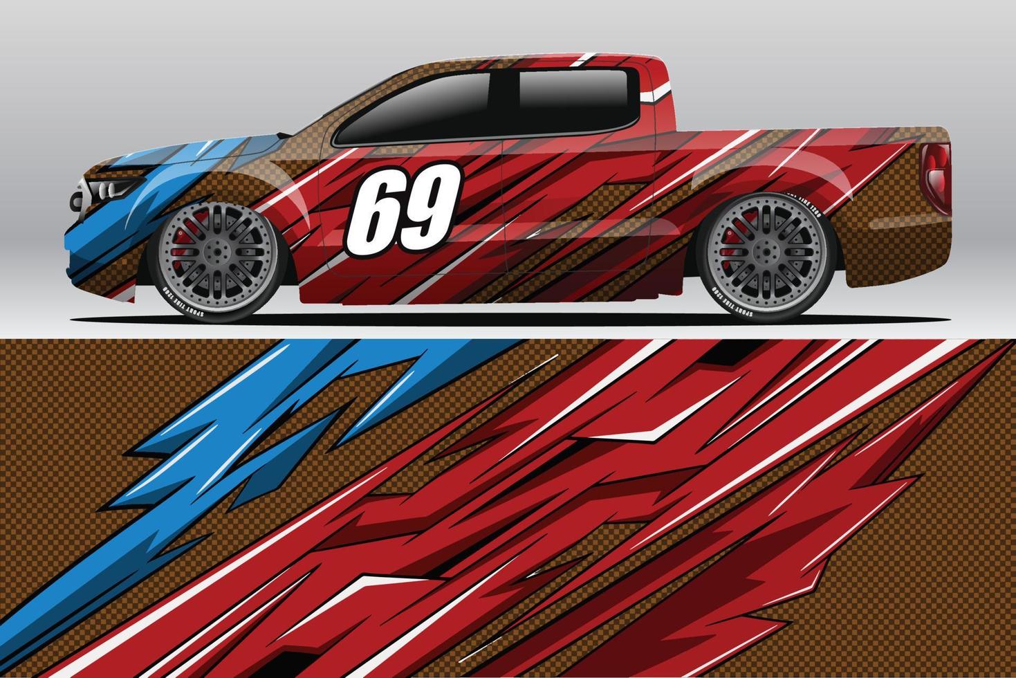 abstracte race auto wrap sticker ontwerp en sport achtergrond voor dagelijks gebruik racing livery of auto vinyl stickers vector