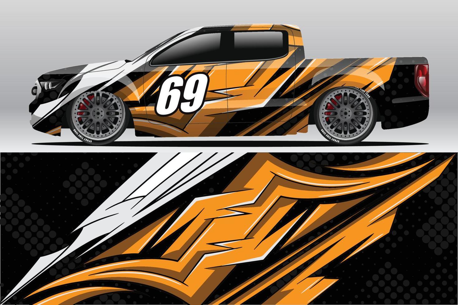 abstracte race auto wrap sticker ontwerp en sport achtergrond voor dagelijks gebruik racing livery of auto vinyl stickers vector