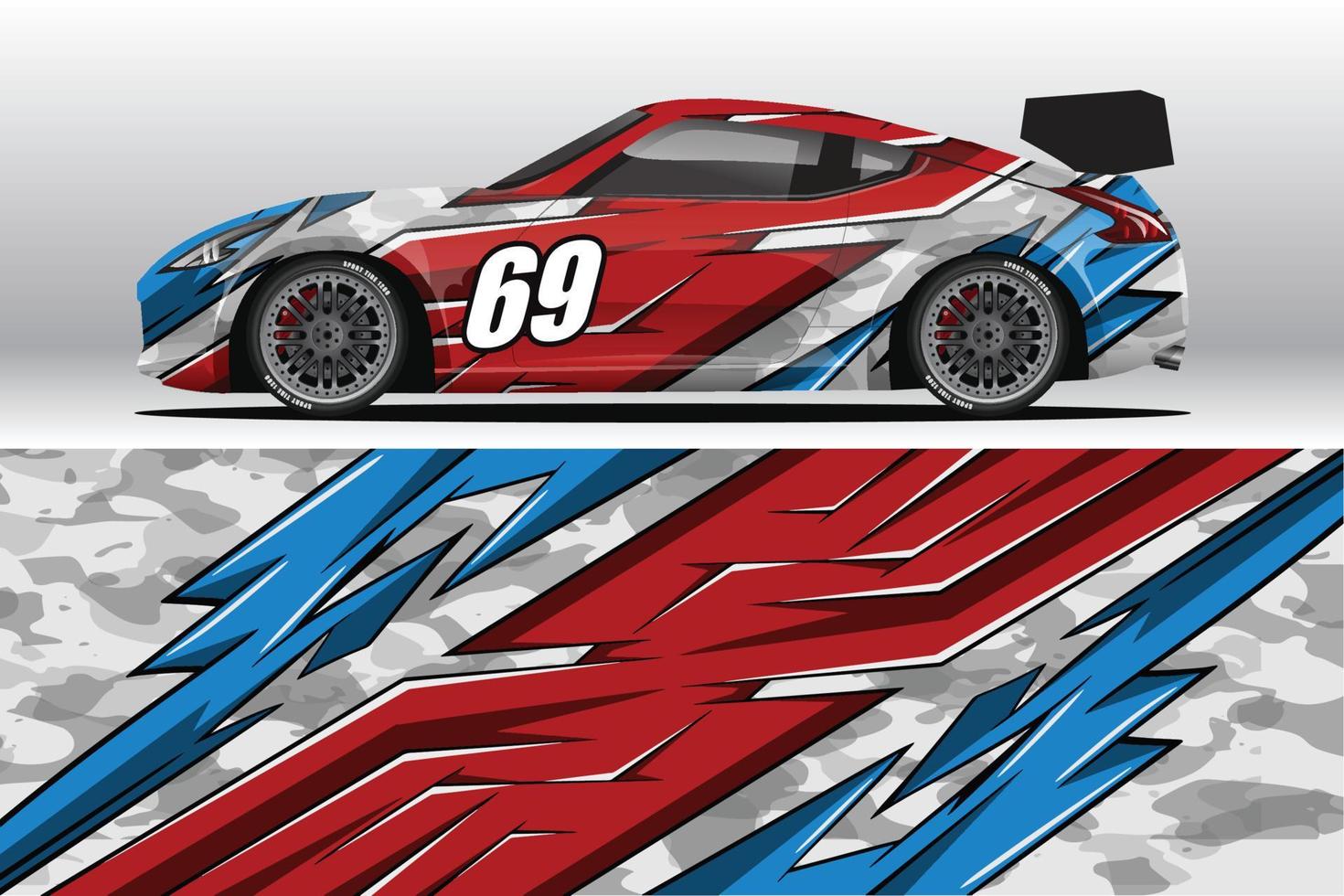 auto wrap sticker ontwerpen voor race livery of dagelijkse auto vinyl sticker vector