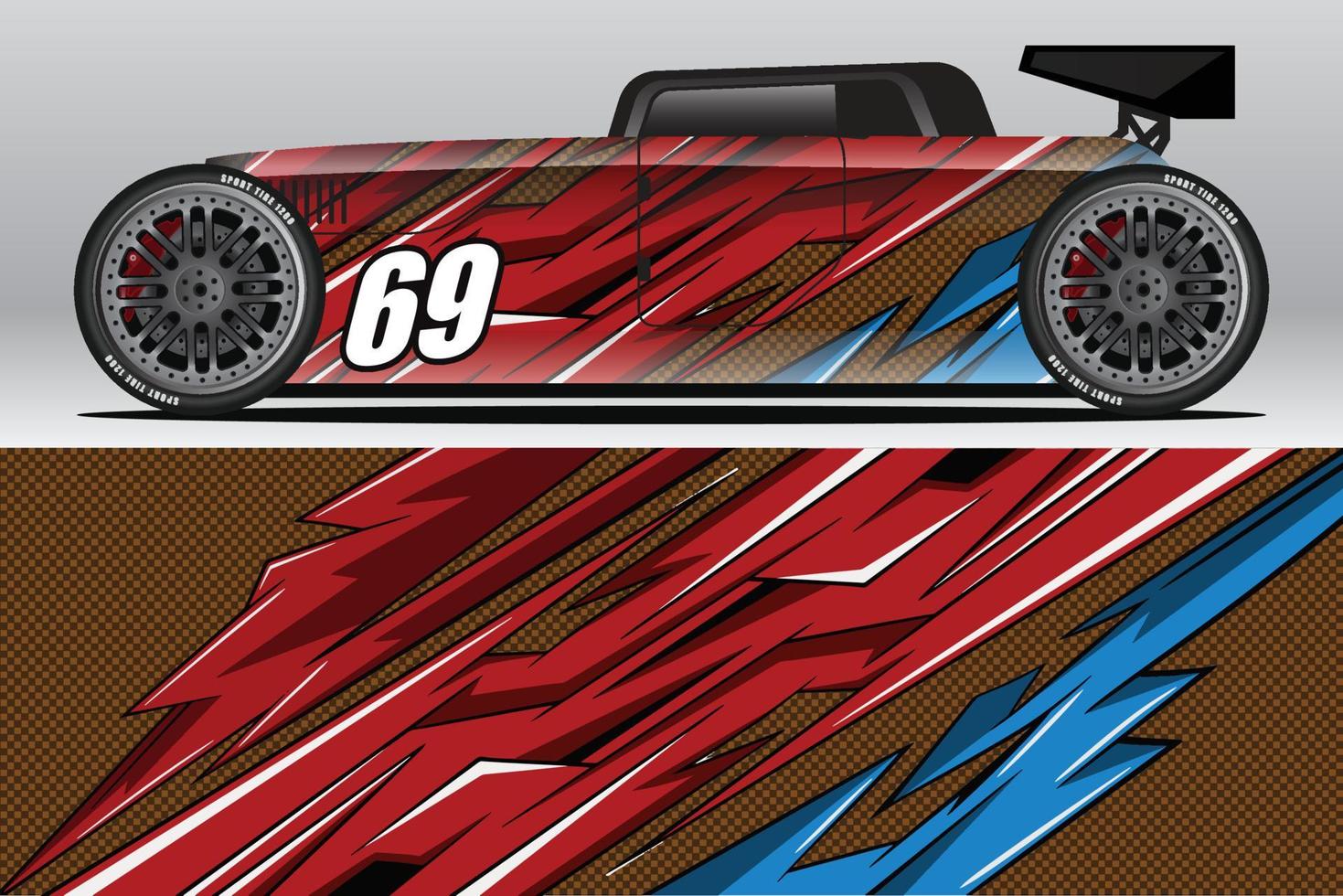 auto wrap sticker ontwerpen voor race livery of dagelijkse auto vinyl sticker vector