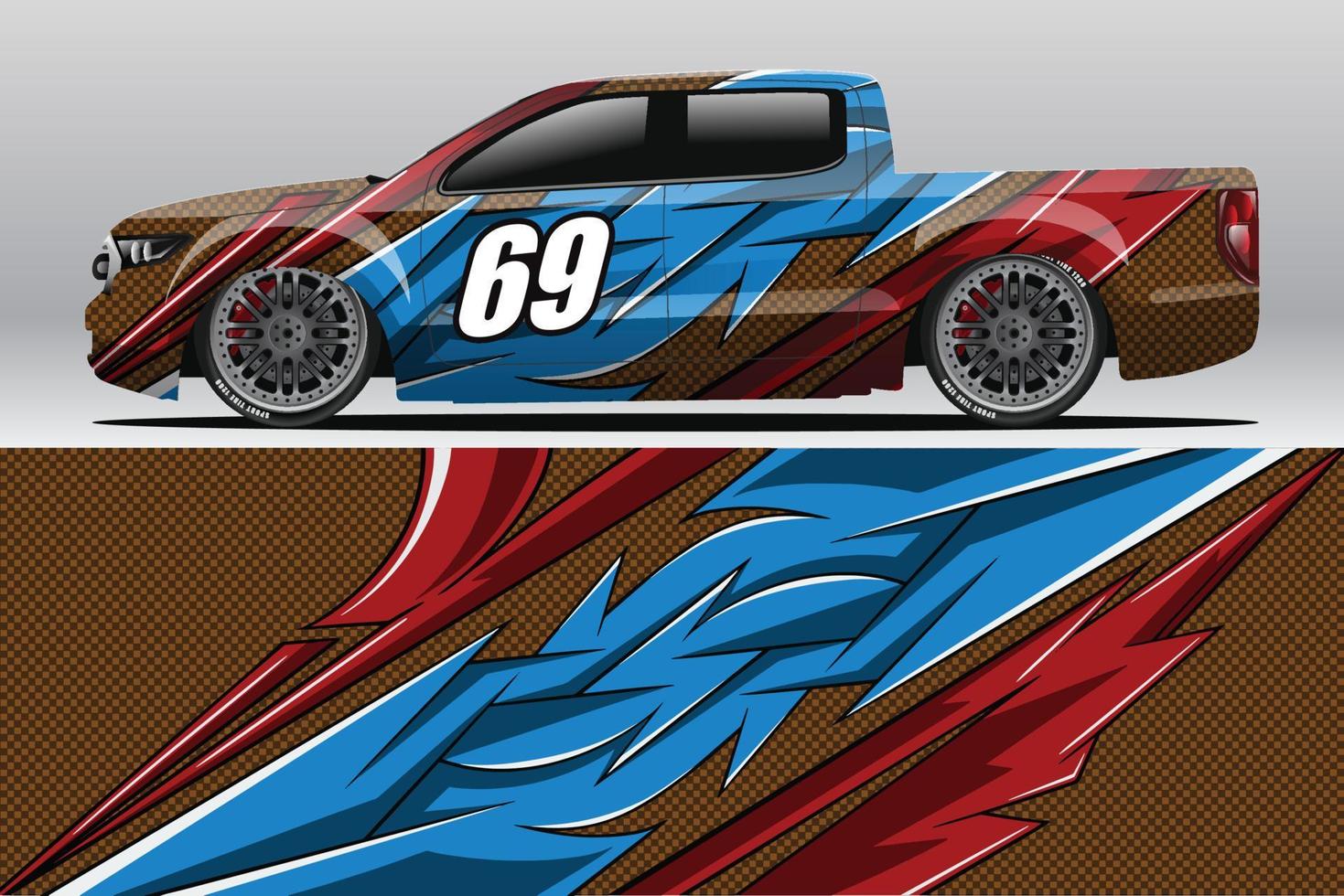 abstracte race auto wrap sticker ontwerp en sport achtergrond voor dagelijks gebruik racing livery of auto vinyl stickers vector