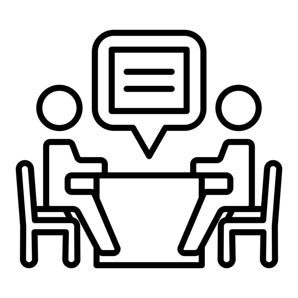 pictogram interviewlijn vector