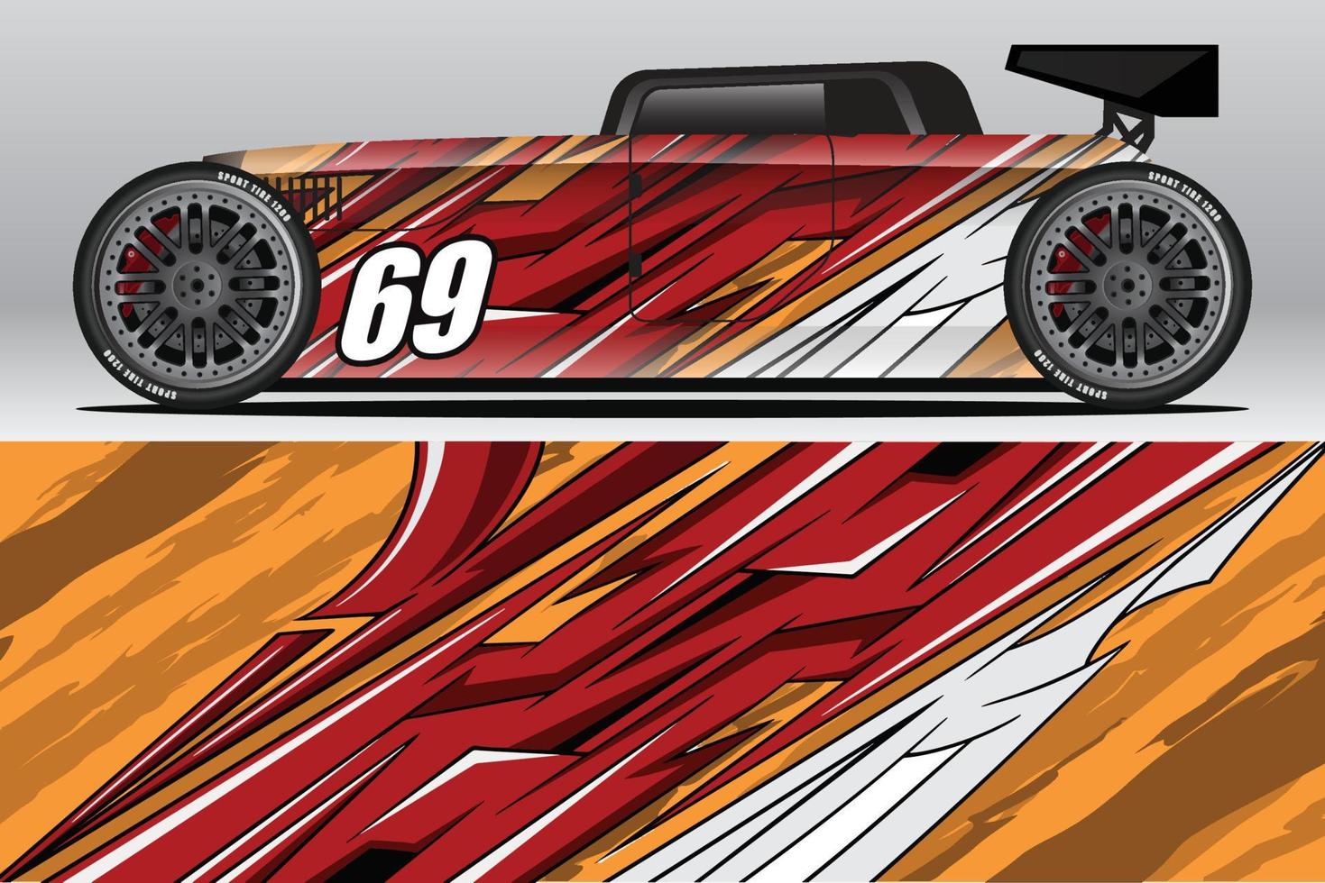 auto wrap sticker ontwerpen voor race livery of dagelijkse auto vinyl sticker vector