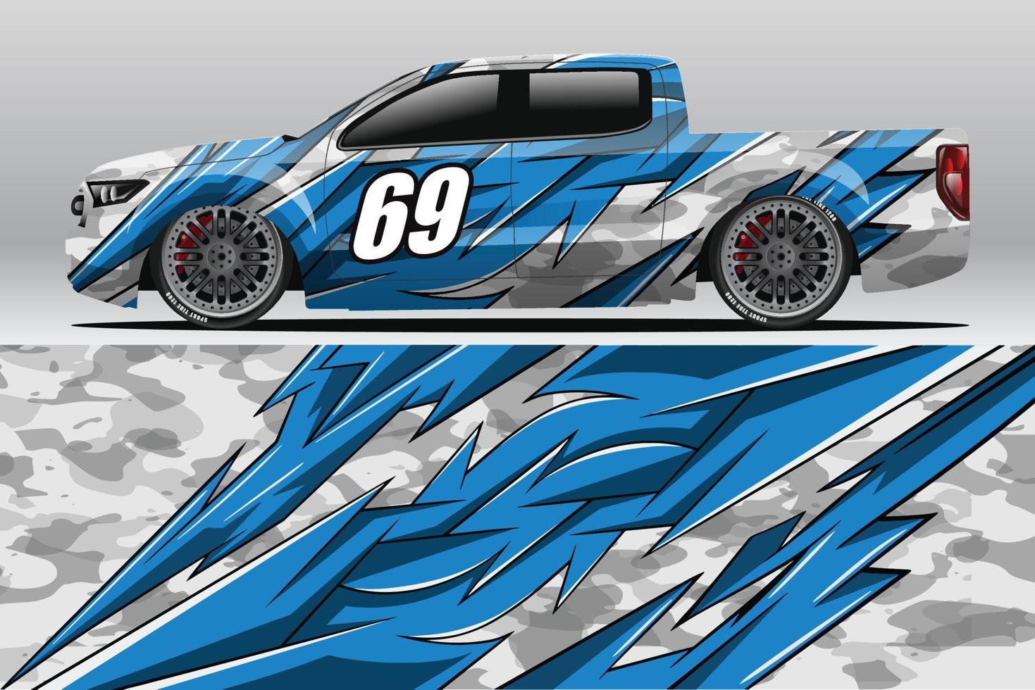 auto wrap sticker ontwerpen voor race livery of dagelijkse auto vinyl sticker vector