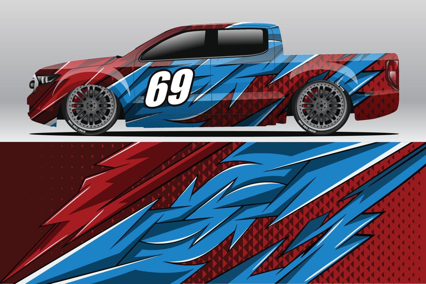 auto wrap sticker ontwerpen voor race livery of dagelijkse auto vinyl sticker vector