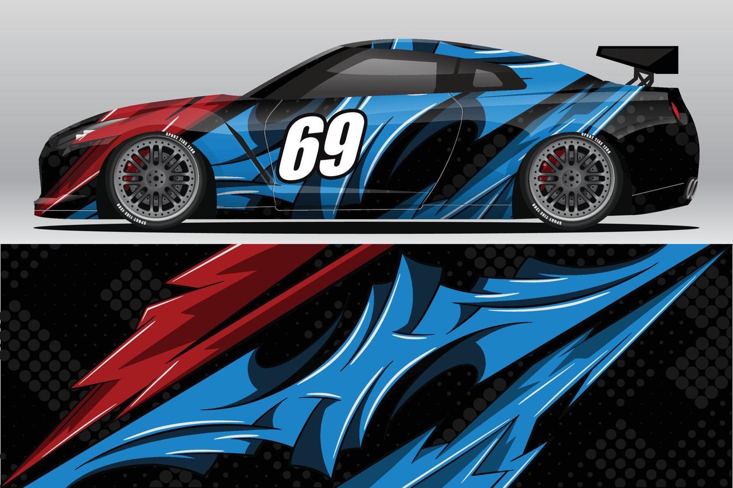 abstracte race auto wrap sticker ontwerp en sport achtergrond voor dagelijks gebruik racing livery of auto vinyl stickers vector