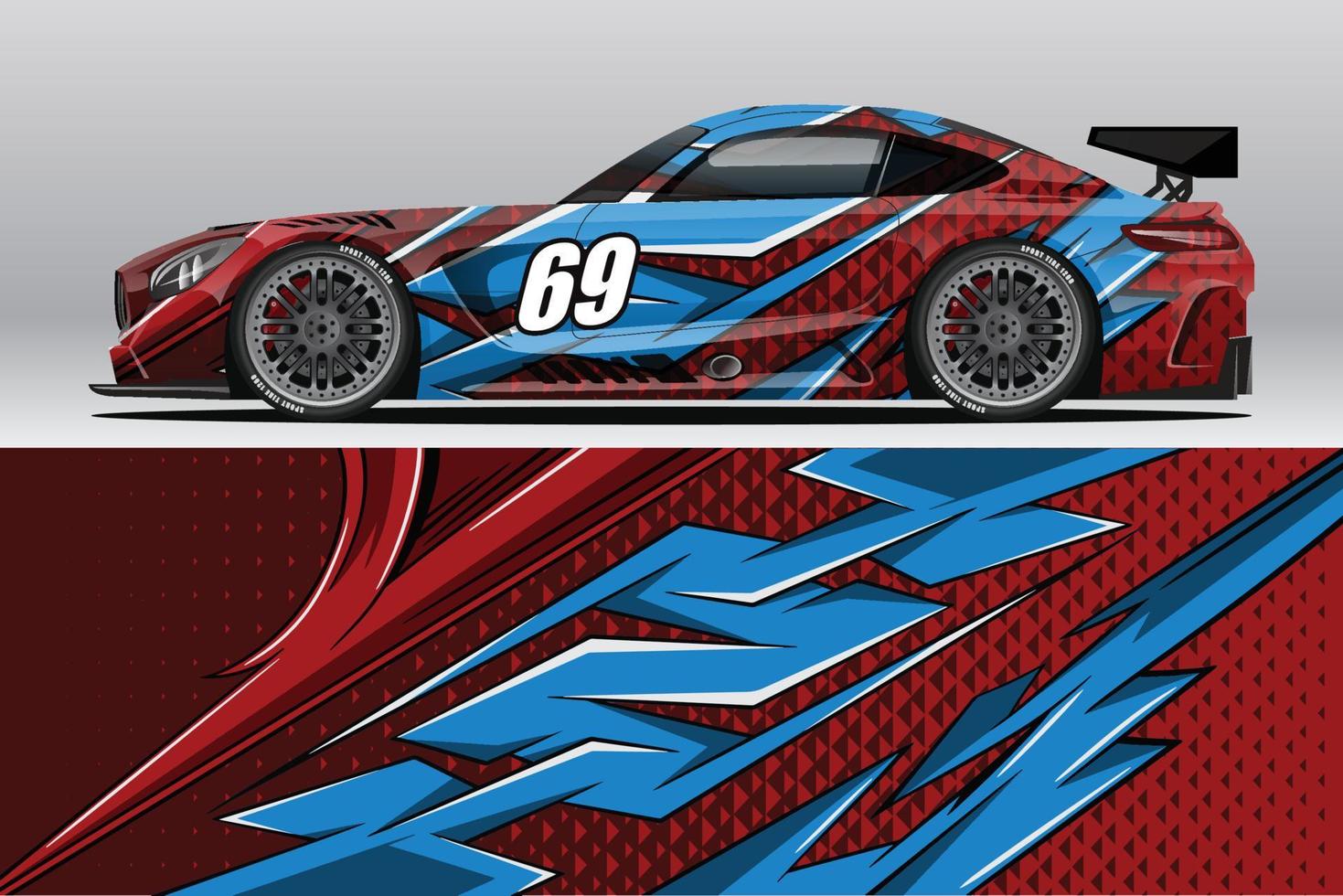 auto wrap sticker ontwerpen voor race livery of dagelijkse auto vinyl sticker vector