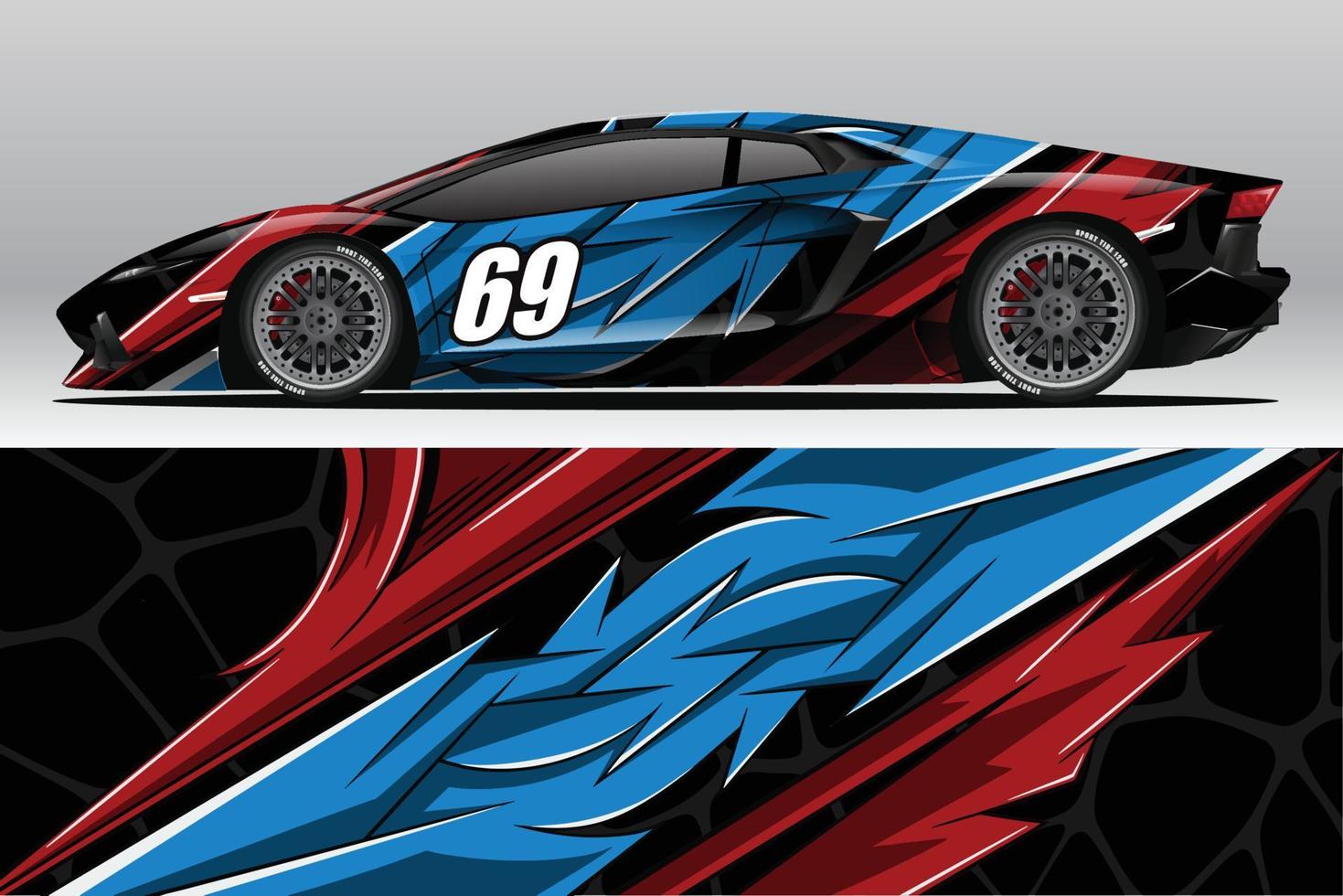 abstracte race auto wrap sticker ontwerp en sport achtergrond voor dagelijks gebruik racing livery of auto vinyl stickers vector