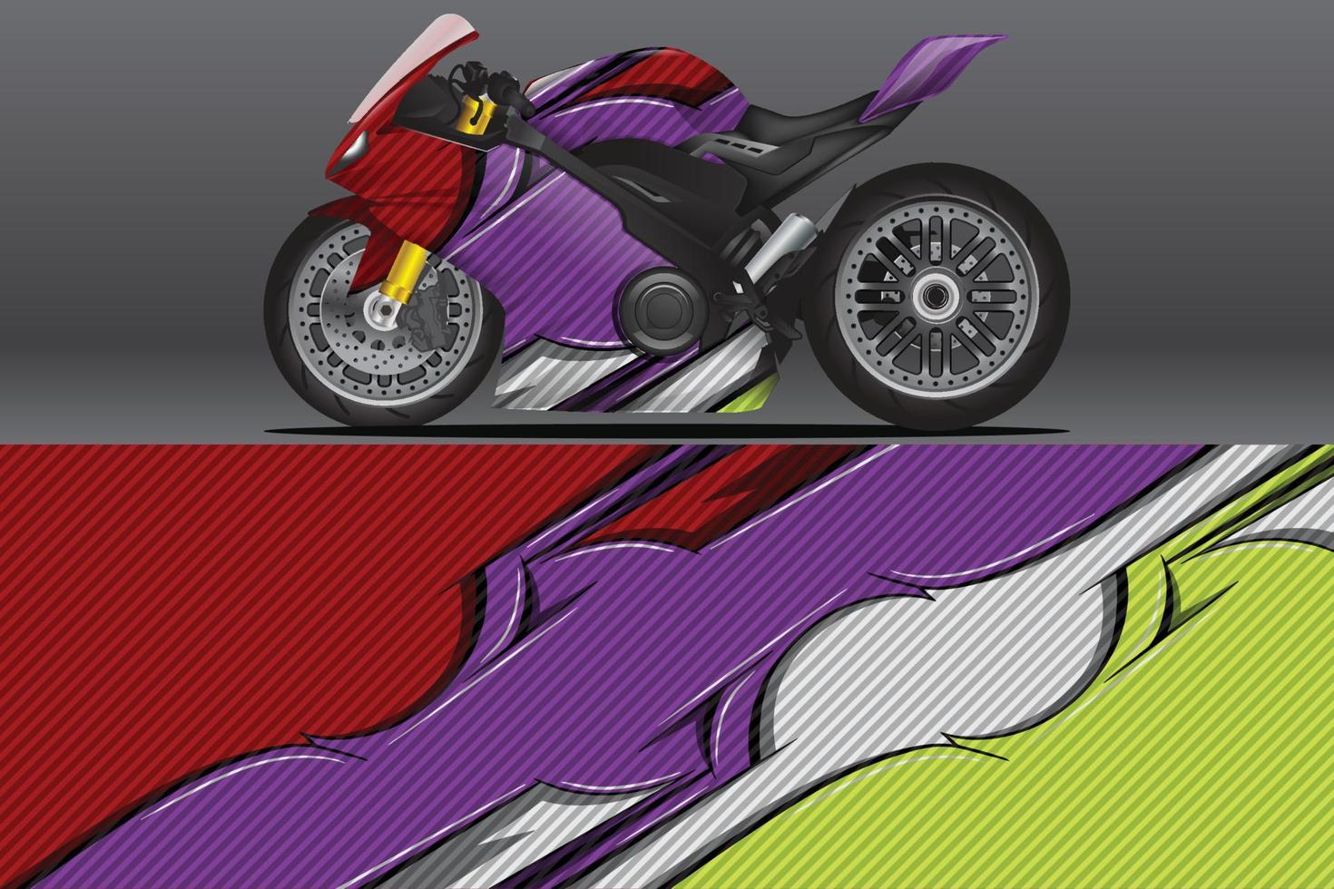 abstracte motorfiets wrap sticker en vinyl sticker ontwerp vector