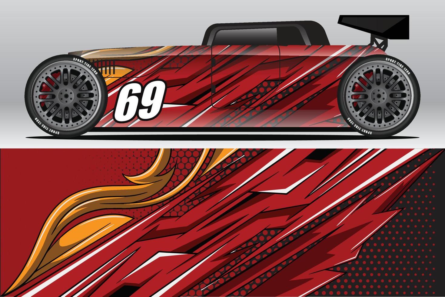 auto wrap sticker ontwerpen voor race livery of dagelijkse auto vinyl sticker vector