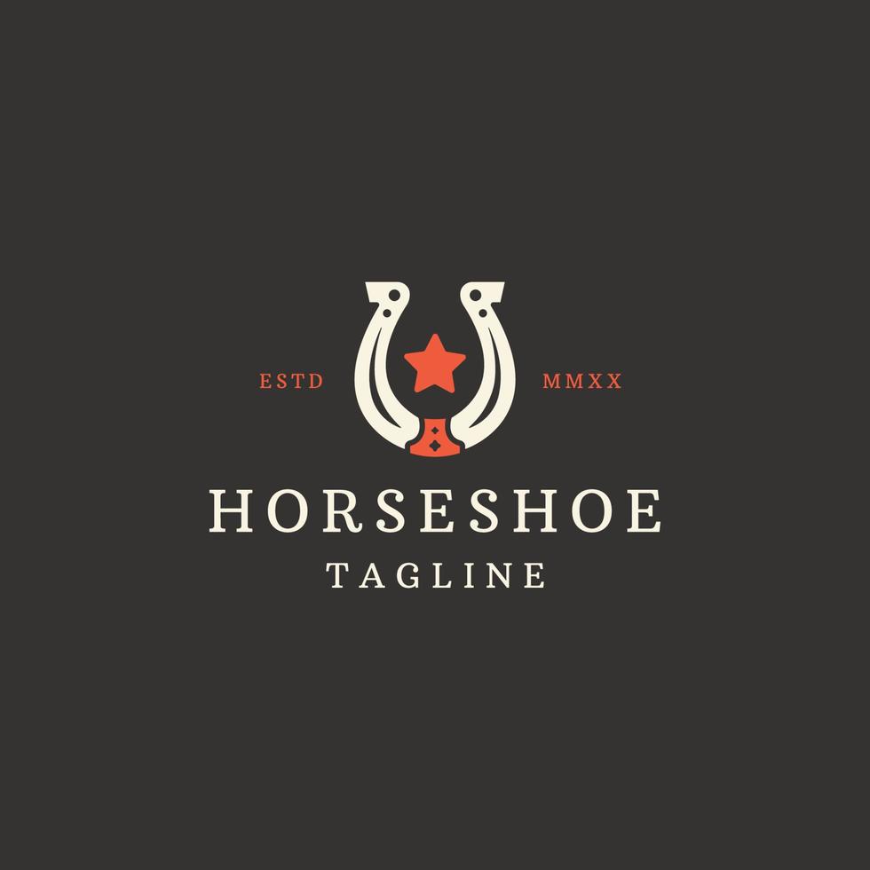paard schoenen logo pictogram ontwerp sjabloon platte vector