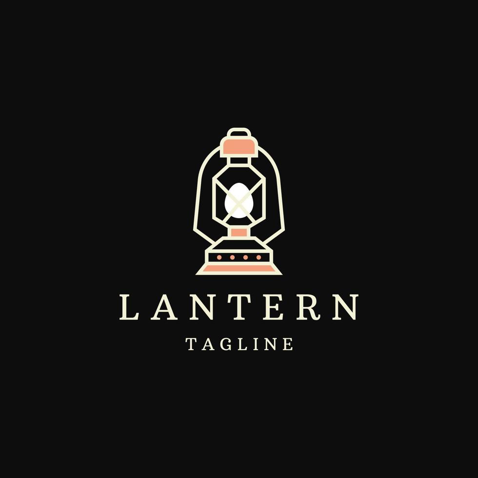 lantaarn logo pictogram ontwerp sjabloon platte vector