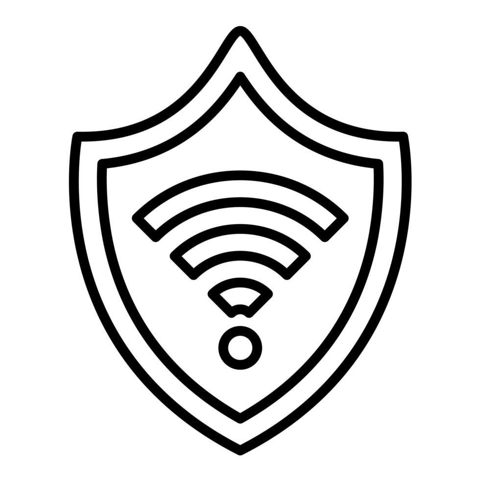 wifi-beveiligingslijnpictogram vector