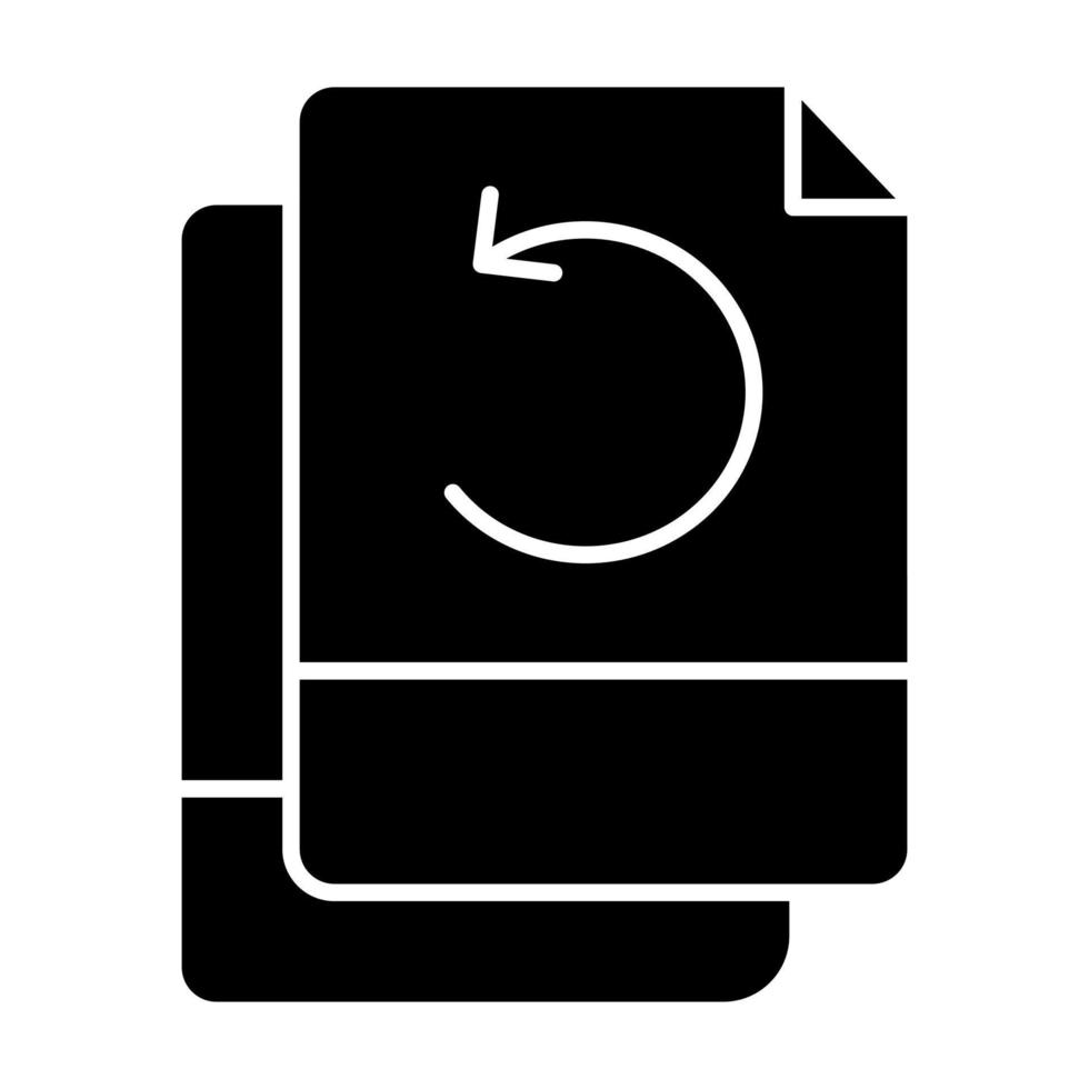 glyph-pictogram voor bestandsback-up vector